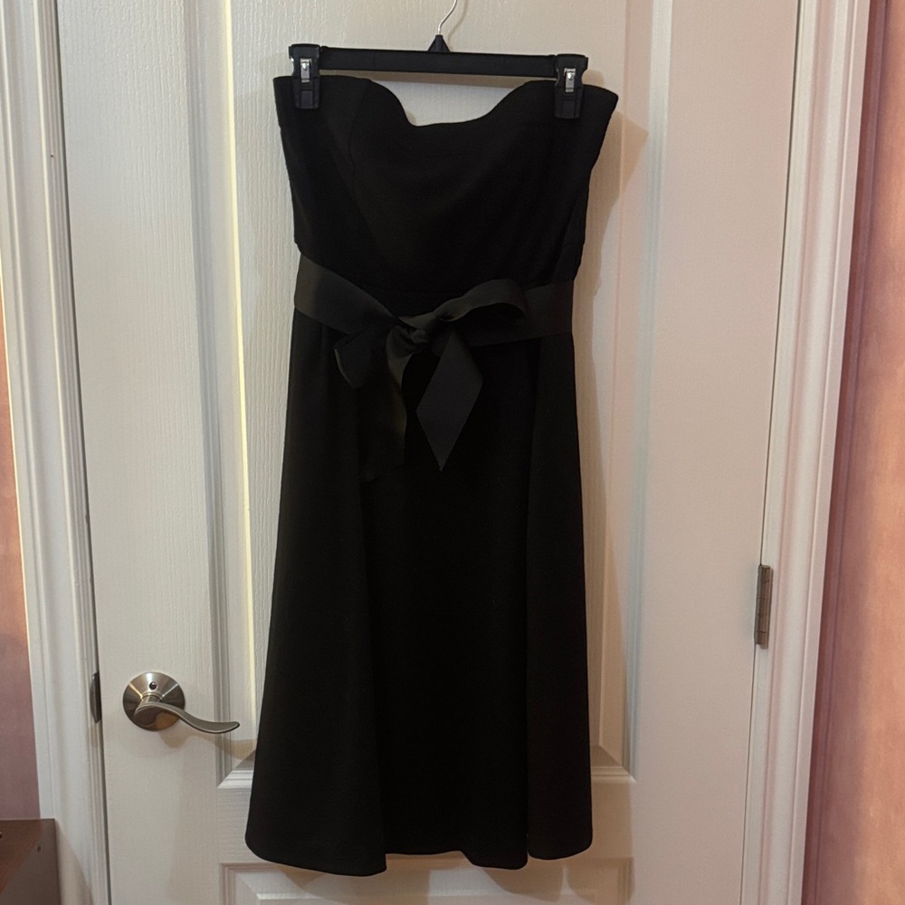 Kensie Black Strapless Dress with Bow